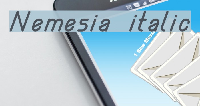 Nemesia italic Font examples