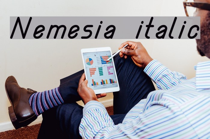 Nemesia italic Font examples