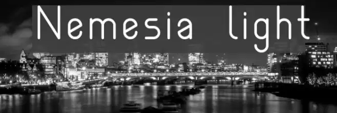 Nemesia light Font examples