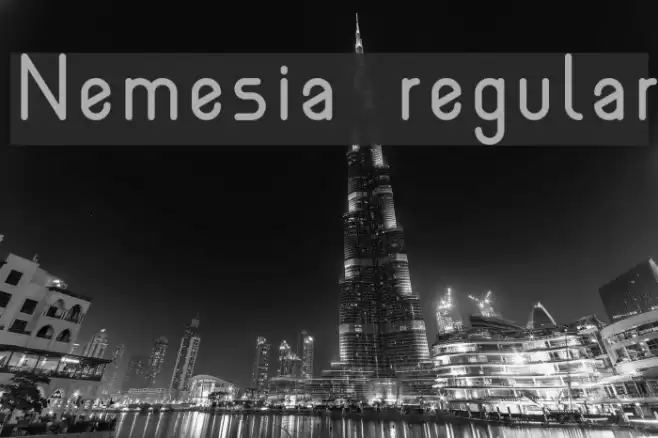 Nemesia regular Font examples