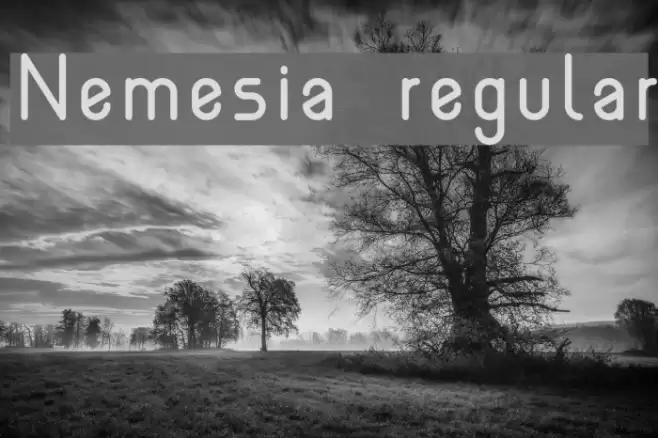 Nemesia regular Font examples
