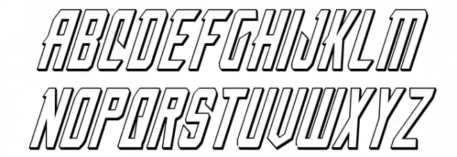Nemesis Enforcer 3D Italic Fuentes MAYÚSCULAS