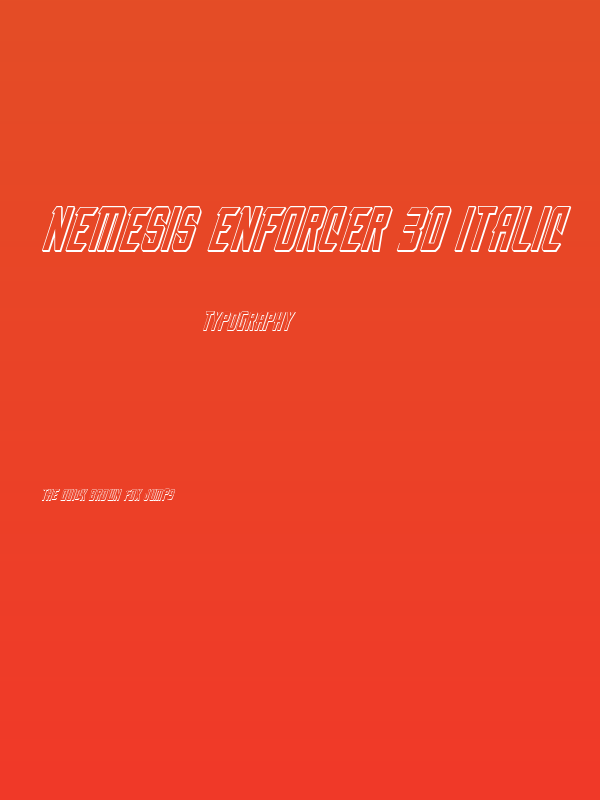 Nemesis Enforcer 3D Italic Poster