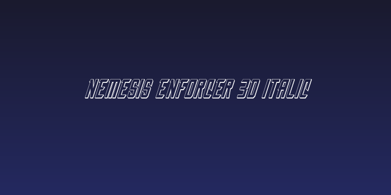 Nemesis Enforcer 3D Italic Social Header