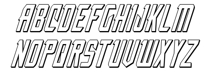 Nemesis Enforcer 3D Italic Шрифта строчной