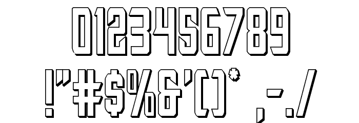 Nemesis Enforcer 3D Regular Font OTHER CHARS