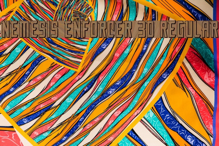 Nemesis Enforcer 3D Regular Font examples
