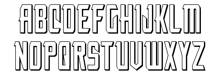 Nemesis Enforcer 3D Regular Font LOWERCASE