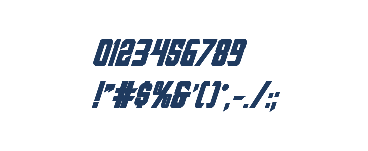 Nemesis Enforcer Bold Expanded Italic Other Characters