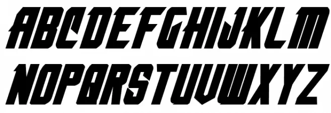 Nemesis Enforcer Bold Expanded Italic Polices MAJUSCULES