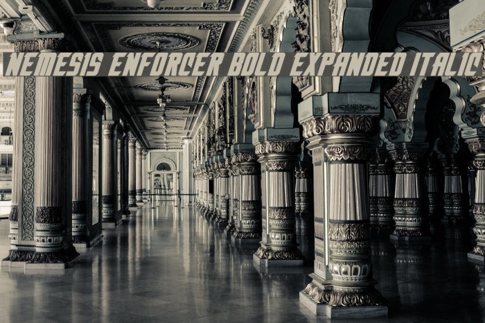Nemesis Enforcer Bold Expanded Italic Example 2