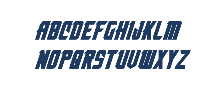 Nemesis Enforcer Bold Expanded Italic Lowercase