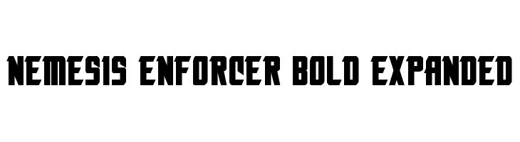 Nemesis Enforcer Bold Expanded  font caratteri gratis