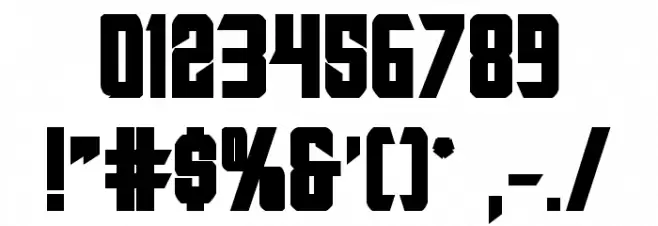 Nemesis Enforcer Bold Expanded Font OTHER CHARS