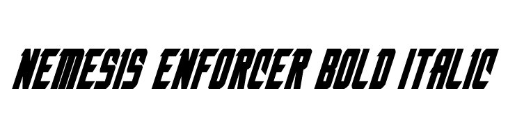 Nemesis Enforcer Bold Italic  Скачать бесплатные шрифты