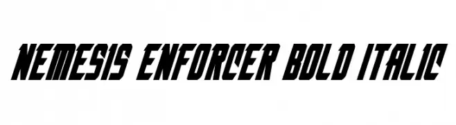 Nemesis Enforcer Bold Italic 