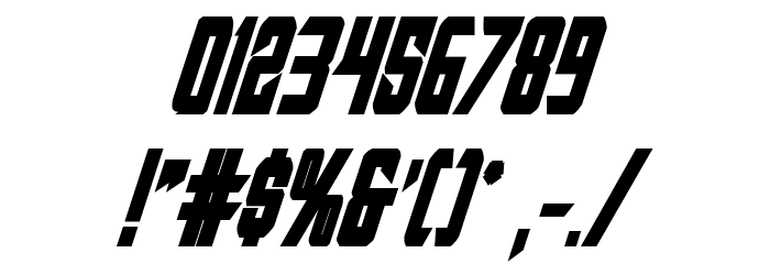 Nemesis Enforcer Bold Italic Font OTHER CHARS