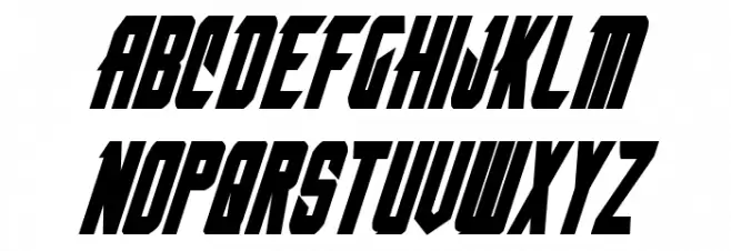 Nemesis Enforcer Bold Italic फ़ॉन्ट अपरकेस
