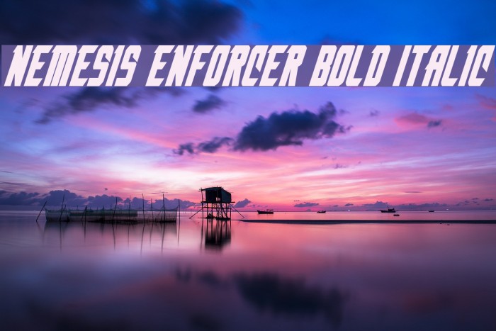 Nemesis Enforcer Bold Italic Font examples