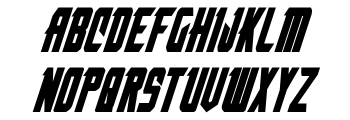 Nemesis Enforcer Bold Italic Font LOWERCASE