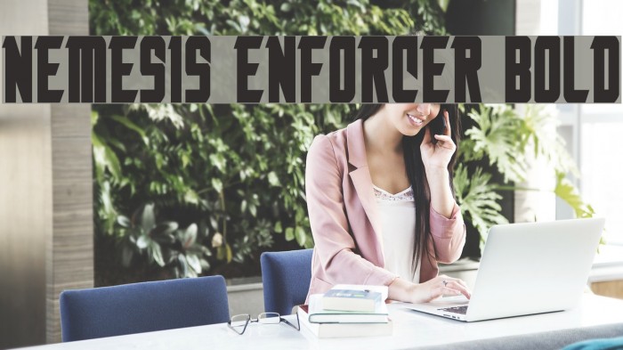 Nemesis Enforcer Bold Font examples
