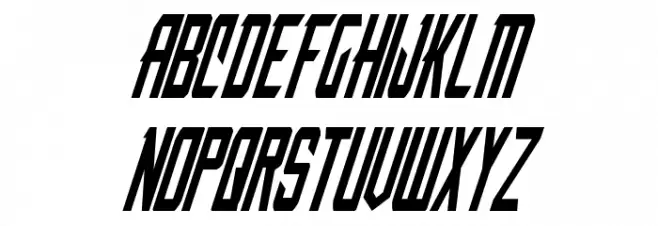 Nemesis Enforcer Condensed Italic Polices MAJUSCULES