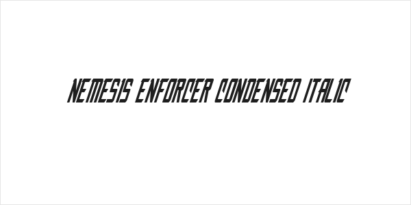 Nemesis Enforcer Condensed Italic Logo