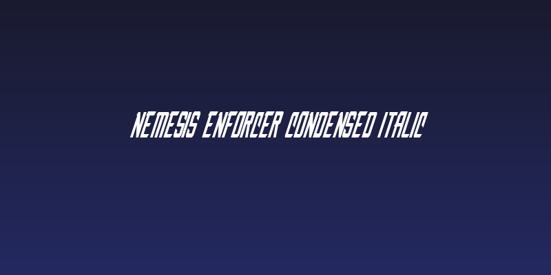 Nemesis Enforcer Condensed Italic Social Header