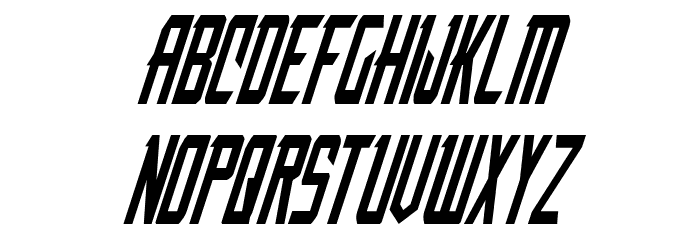Nemesis Enforcer Condensed Italic Font LOWERCASE