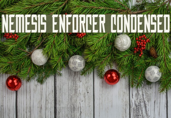 Nemesis Enforcer Condensed Font examples