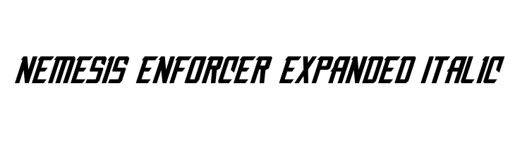 Nemesis Enforcer Expanded Italic  font caratteri gratis