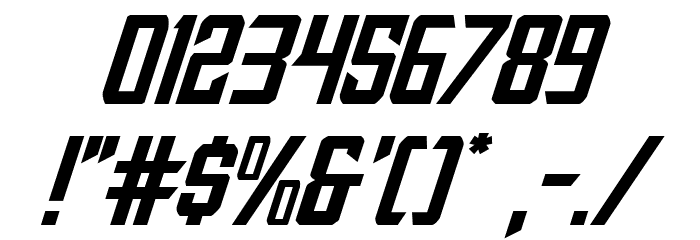 Nemesis Enforcer Expanded Italic Font OTHER CHARS