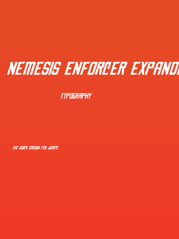 Nemesis Enforcer Expanded Italic Poster