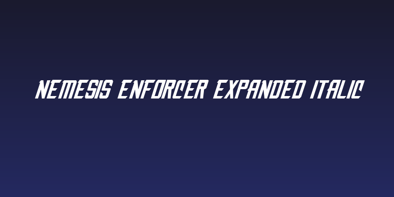 Nemesis Enforcer Expanded Italic Social Header