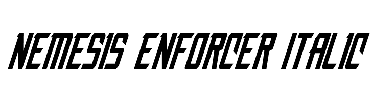 Nemesis Enforcer Italic  Frei Schriftart Herunterladen