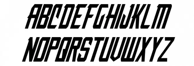 Nemesis Enforcer Italic 字体 大写