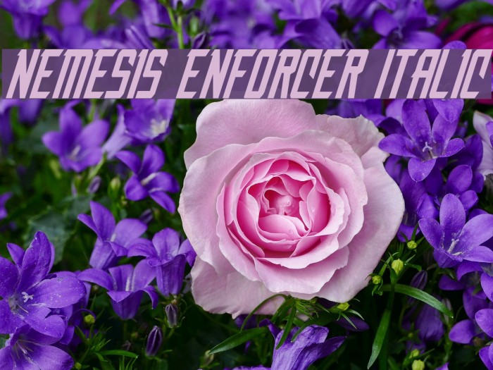 Nemesis Enforcer Italic Font examples