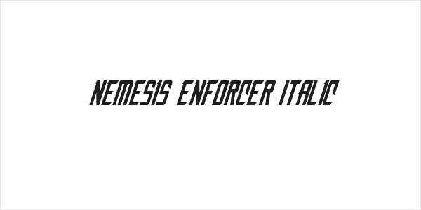 Nemesis Enforcer Italic Logo
