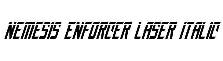 Nemesis Enforcer Laser Italic  font caratteri gratis