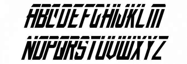 Nemesis Enforcer Laser Italic Шрифта ВЕРХНИЙ