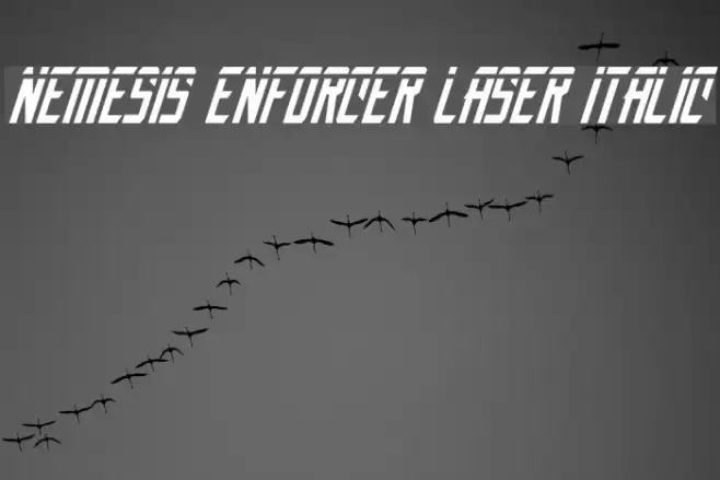 Nemesis Enforcer Laser Italic Font examples