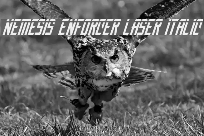 Nemesis Enforcer Laser Italic Font examples