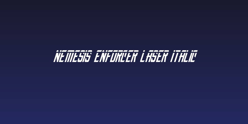 Nemesis Enforcer Laser Italic Social Header