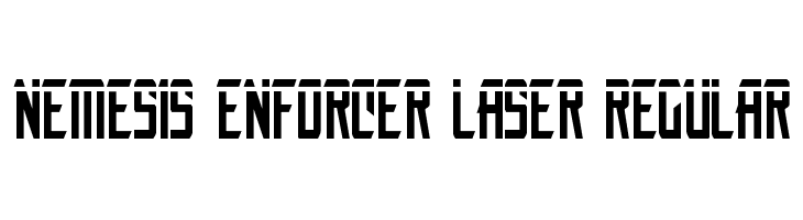 Nemesis Enforcer Laser Regular  Frei Schriftart Herunterladen