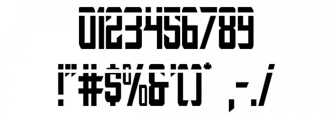 Nemesis Enforcer Laser Regular Font OTHER CHARS