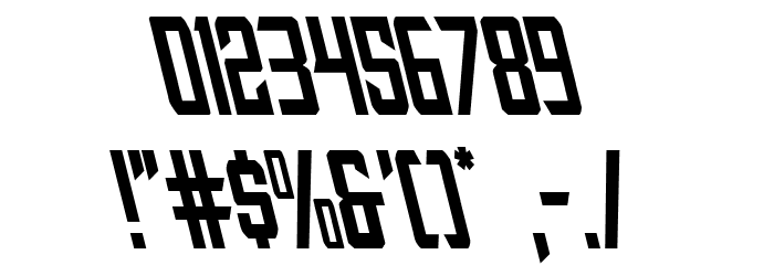 Nemesis Enforcer Leftalic Font OTHER CHARS