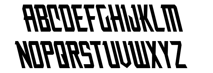 Nemesis Enforcer Leftalic Font LOWERCASE