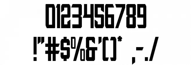 Nemesis Enforcer Regular Font OTHER CHARS