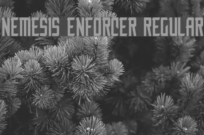 Nemesis Enforcer Regular Font examples