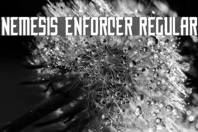 Nemesis Enforcer Regular Font examples